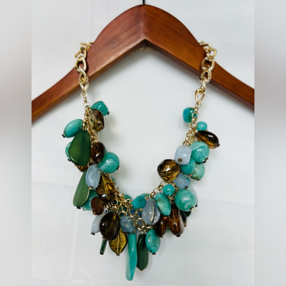 Blue/Green Matinee Necklace